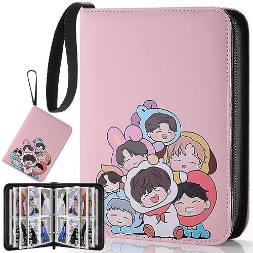 Silph PLC Kpop Bangtan Boys Trading PhotoCard Binder, 400 Photocard Holder Book with Sleeves Gifts for Boys & Girls - Photocard Album - Bangtan Boys
