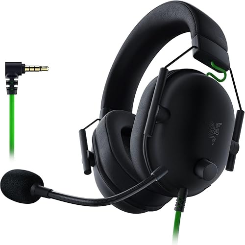 Razer BlackShark V2 X Gaming Headset: 7.1 Surround Sound - 50mm Drivers - Memory Foam Cushion - For PC, PS4, PS5, Switch - 3.5mm Audio Jack - Black - Black - 3.5mm - PC