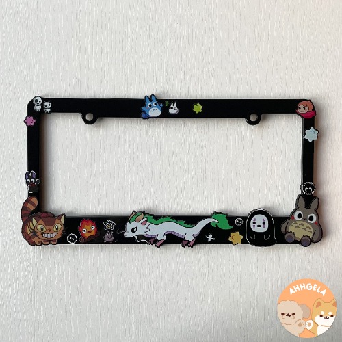 Ghibli Friends License Plate Frame | Single