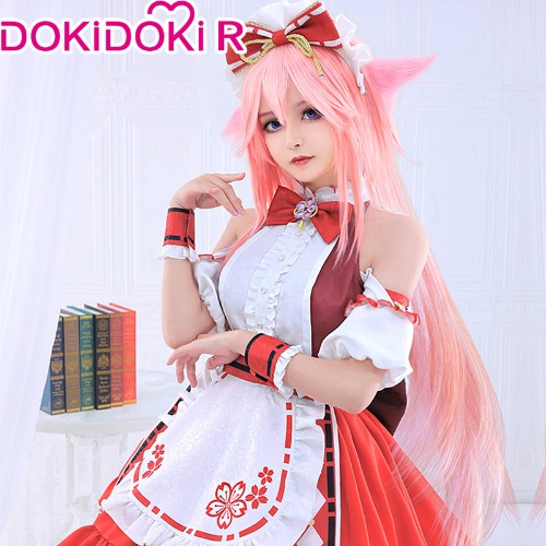 DokiDoki-R Game Genshin Impact Yae Miko Cosplay Costume Maid Cute | S