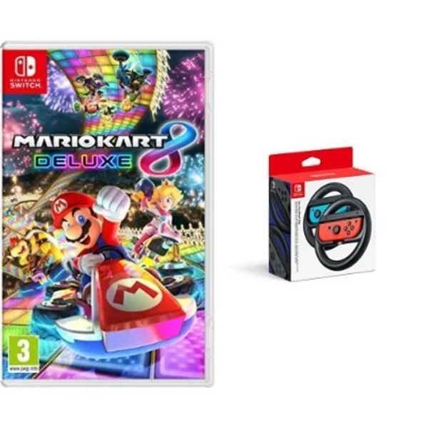 Mario Kart 8 Deluxe  Two Official Joy-Con Steering Wheels (Nintendo Switch)