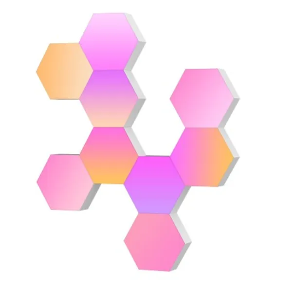 Cololight Hexagon Lamp - Modular Touch Lights Control Via App, RGB Hexagon Lights Compatible with Apple Homekit/Amazon Alexa/Google Home for Gaming Lights Smart Home Decoration (PLUS-9Pack)