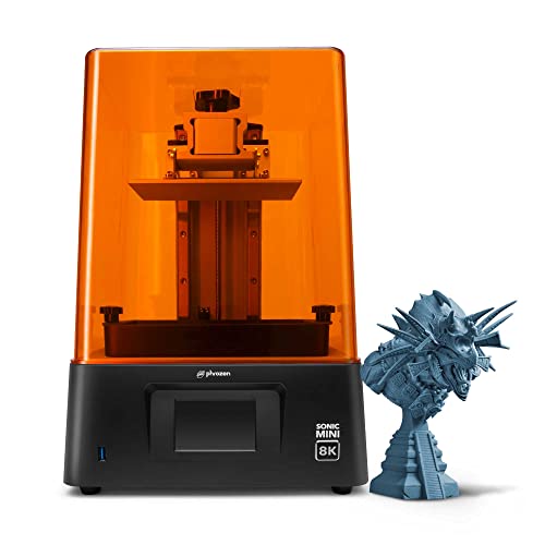 phrozen Sonic Mini 8K LCD Resin 3D Printer, Highest Resolution of 22 Micrometer, 7.1 inch Mono LCD Screen,L16.5 x W7.2 x H18 cm Printing Volume - Sonic Mini 8K