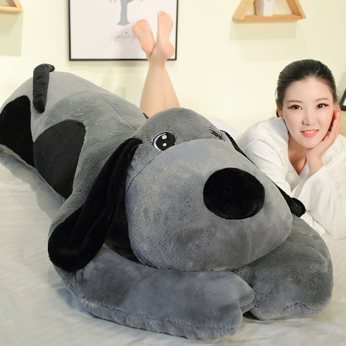 Cute Lifelike Dog Toy, Perfect Gift - Gray / 110cm