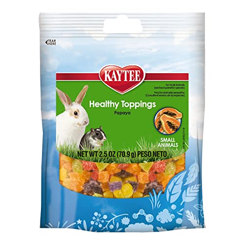 Kaytee Fiesta Healthy Toppings Papaya Treat For Small Animals, 2.5-Oz Bag - 2.5 Ounce (Pack of 1)