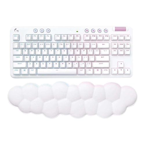 Logitech G715 Teclado Para Gaming Inalámbrico con Iluminación LIGHTSYNC RGB, LIGHTSPEED, Interruptores Táctiles y Reposamanos Para Teclado, Compatible con PC y Mac, Blanco Niebla - QWERTY Español - Teclado inalámbrico - Interruptores táctiles