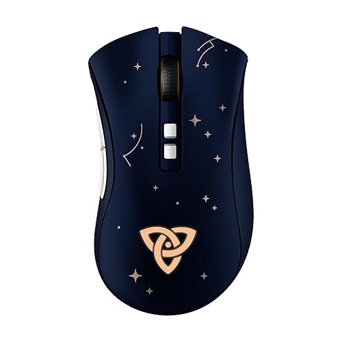 Razer DeathAdder V2 Pro (Genshin Impact Ed.) - Ratón Gaming inalámbrico ergonómico (interruptores ópticos, enfoque óptico + sensor de 20K, memoria integrada, programable) - DeathAdder V2 Pro - Genshin - Azul