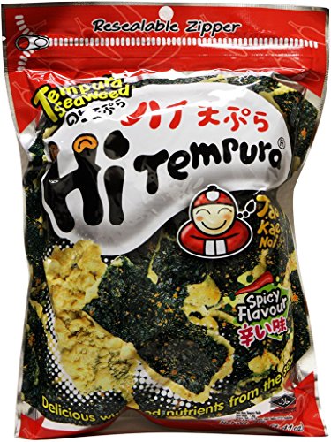 Hi Tempura (Tempura Seaweed Spicy Flavor) - 1.41oz (Pack of 6)