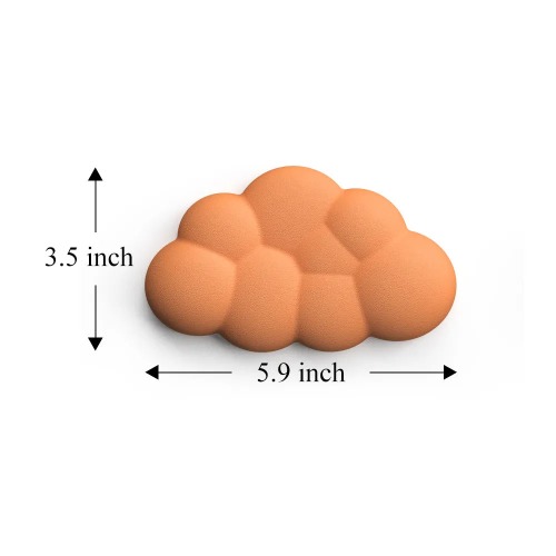 Cloud Keyboard Wrist Rest Memory Foam Wrist Support Cushion for Work and Gaming - orange short