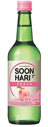 Korean Noju Juice - For Adults Only (21+) - Beverage Drinks Mixer Korean Soon Hari Peach 한국 소주 - 375ml (Pack of 3)