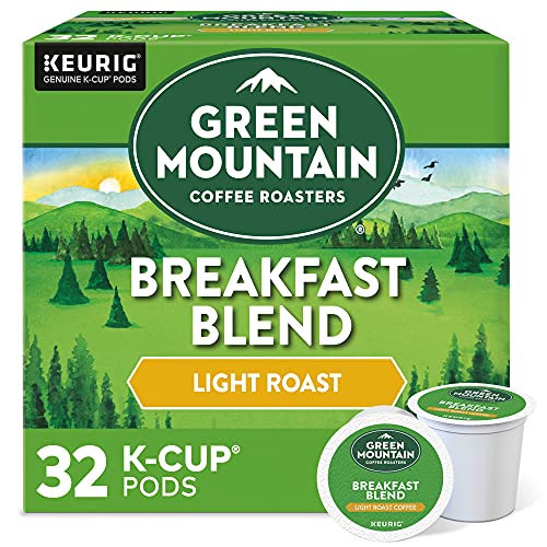 Green Mountain Coffee Roasters Breakfast Blend Keurig Single-Serve K-Cup Pods, Light Roast Coffee, 32 Count - Breakfast Blend - 32 Count (Pack of 1)