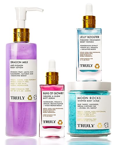 Truly Beauty Body Brightening Kit - Preppy Skin Care comes with Face Serum and Skin Brightening Serum, Dark Spot Remover for Face and Body. Helps with Hyperpigmentation Treatment - Skin Care Set - Body Brightening Kit