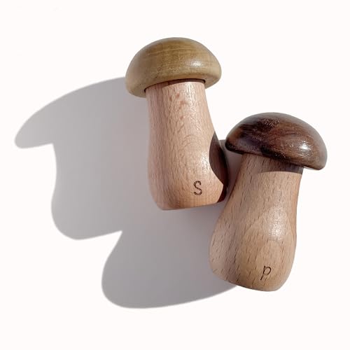 Cottage Core Mushroom Kitchen Decor - Tiny Salt and Pepper Shaker Set