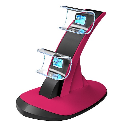 PS5 Controller Charger with LED Lights - Red