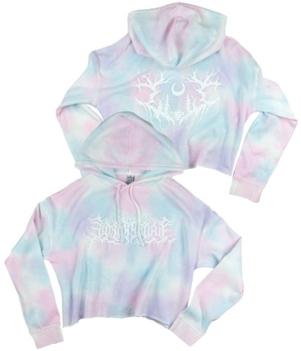 Lorna Shore Logo Tie Dye Crop Womens Hooded Sweatshirt | Womens Small