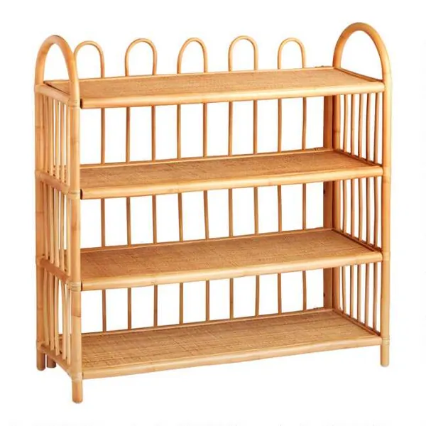 Wide Sienna Rattan Nylah Bookshelf