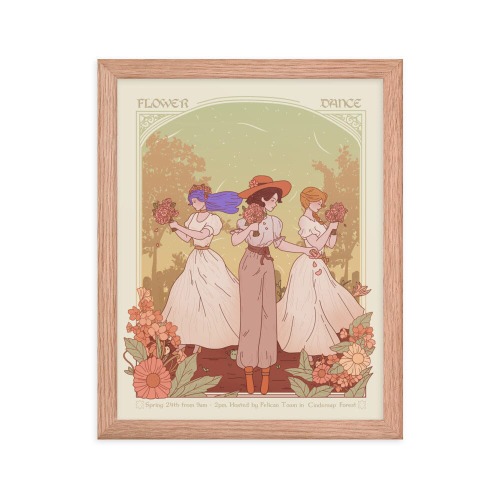 Vintage Flower Dance | Framed poster | Stardew Valley - Red Oak / 11″×14″