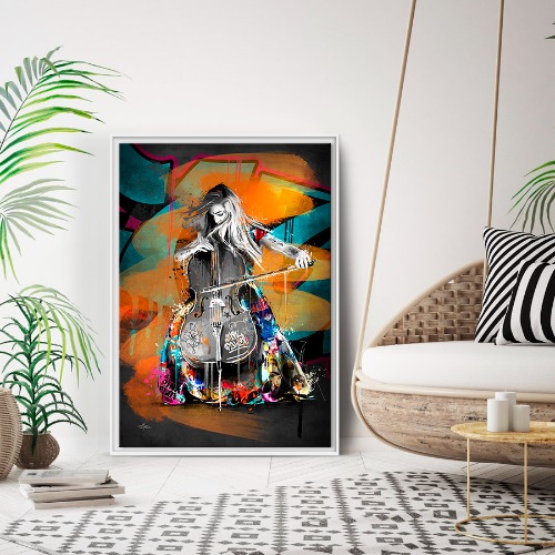 La violoncelliste - RomaricArt