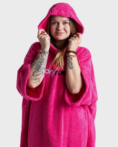 Organic Towel dryrobe | L / Pink