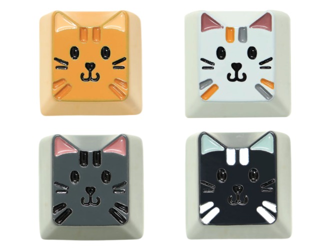 Cute Cat Keycaps - All 4 Cats (DISCOUNT)