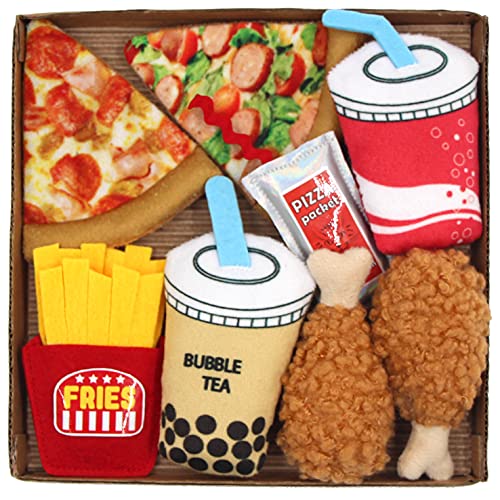 Jumpaws 8 Assortments Pack Natural Interactive Catnip Cat Toys Multi Food Toy Value Set, Crinkle Toys, Accessories for Indoor Cat, Kitten Toys - Multi Food Toy