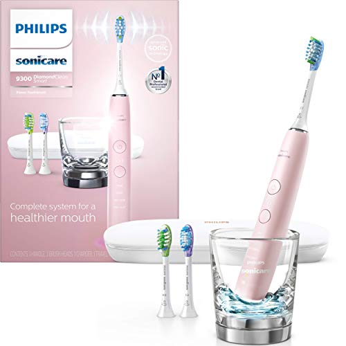 Philips Sonicare DiamondClean Smart 9300 Rechargeable Electric Power Toothbrush, Pink, HX9903/21 - Rose Gold