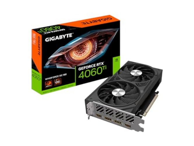 GIGABYTE GeForce RTX 4060 Ti WINDFORCE OC 16G Graphics Card, 2X WINDFORCE Fans, 16GB 128-bit GDDR6, GV-N406TWF2OC-16GD Video Card - GeForce RTX 4060 Ti WINDFORCE OC 16G