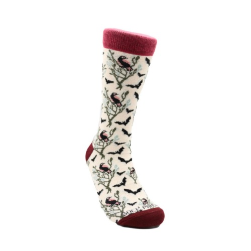Sophisticated Bat & Birds Socks - (Adult Medium)