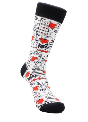 Love Cats Socks from the Sock Panda (Adult Medium)