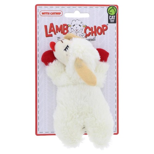 Multipet Lamb Chop White Plush Cat Toy 4 in. 1 pk | Default Title