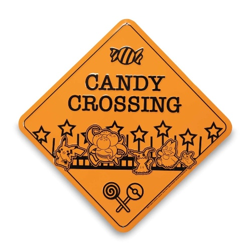 Candy Crossing Halloween Metal Sign
