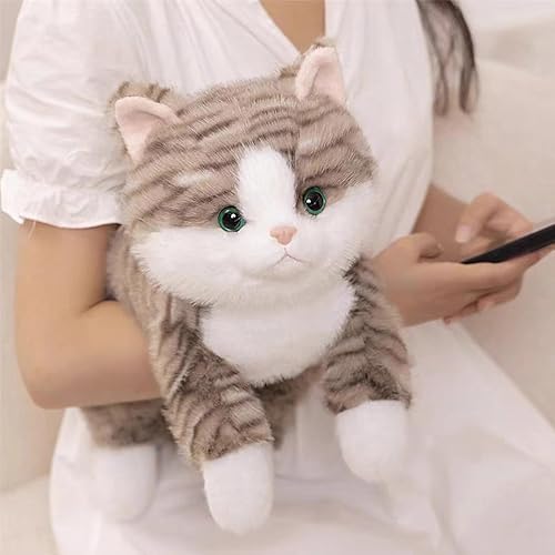Weighted Stuffed Animals for Adults 5Lbs 26", Soft and Cuddly Gray Weighted Cat Plush, Realistic Cat Stuffed Animal - 26", 5Lbs - Gray