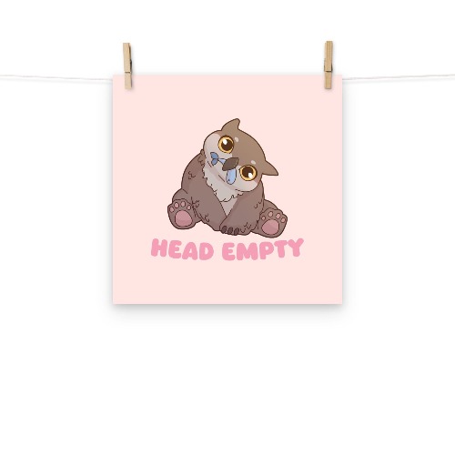 Head Empty | Poster | Baldur's Gate - 14″×14″