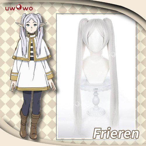 Uwowo Anime Frieren: Beyond Journey's End Frieren Cosplay Wig Two Colors Long Hair - 【In Stock】Silver