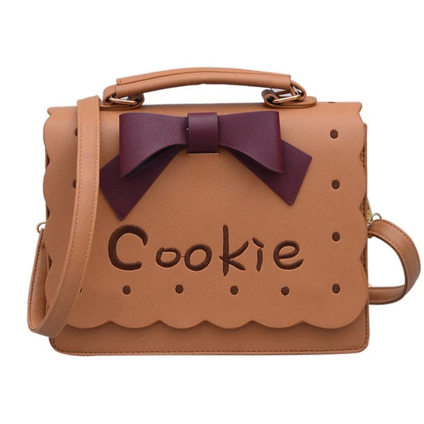 Cookie Biscuit Handbag - Brown Cookie