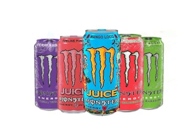Monster Energy Juice + Drink, Energy Drink, 16 Ounce Can Variety Pack(Pack of 5) - Variety Pack - 5pk - 16