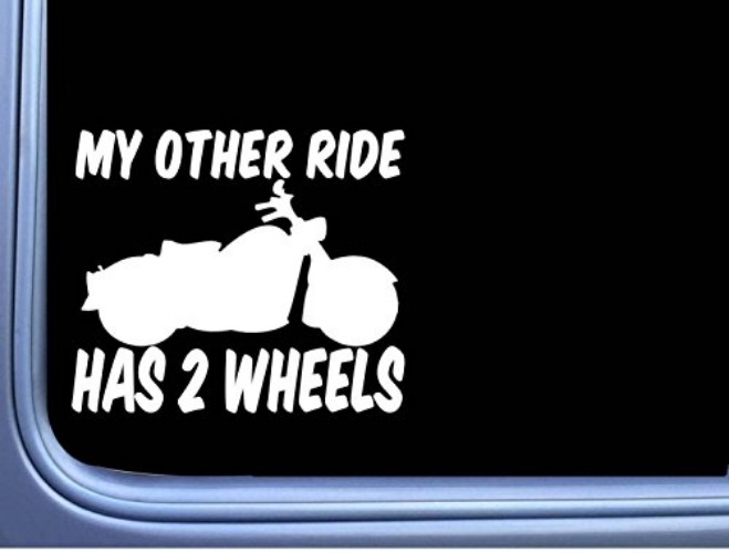 My Other Ride has Two Wheels Decal 