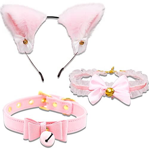 LaVenty Cat ears and Collars Pink