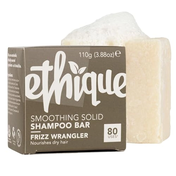 Ethique Smoothing Solid Shampoo Bar for Dry & Damaged Hair - Frizz Wrangler - Vegan, Eco-Friendly, Plastic-Free, Cruelty-Free, 3.88 oz(Pack of 1)