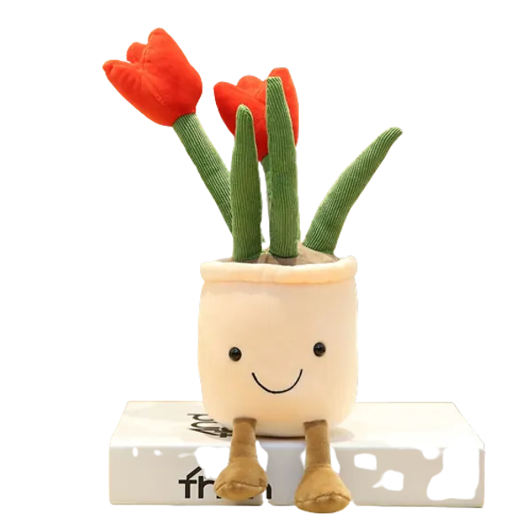 Bubbly Tulip Flower Pot Plush (5 Colors) - 13? / 35cm / Red