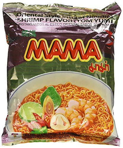 Mama Instant Ramen Noodle Tom Yum Shrimp Flavour (Pack of 30),Original,58.2 Ounce