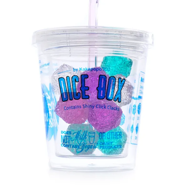 Bubble-tea Dice Box: for storing your almost edible dice, dice collection, DND dice, Dungeons and Dragons, Call of Cthulhu, TTRPG