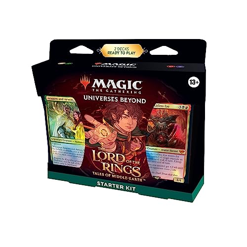Magic: The Gathering Lord of The Rings Starter Kit - 2 Ready-to-Play Decks, 2 Online Codes, Ages 13+, 2 Players - Starter Kit