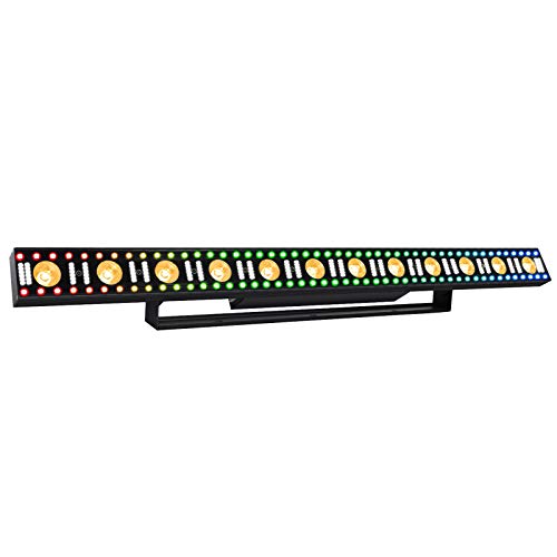 Wash Light Bar LaluceNatz 40 100W 12 LED 3 In 1 RGB Stage Light Bar Aluminum alloy Beam Lights Sound Activated Up Light DMX Controlled for Halloween Christmas Wedding Church Party DJ Stage Lighting