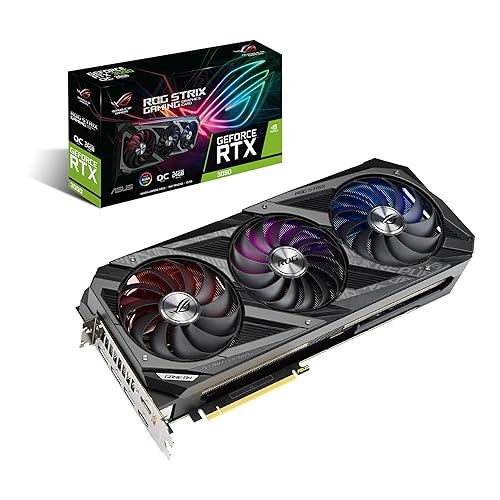 ASUS ROG Strix GeForce RTX 3090 OC Edition 24GB GDDR6X Gaming Graphics Card with Axial-tech Fans & Central Static Pressure Fan ROG-STRIX-RTX3090-O24G-GAMING (Renewed)