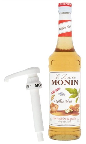 Monin Coffee Syrup in Toffee Nut 70cl Glass Bottle & 70cl Monin Pump Set