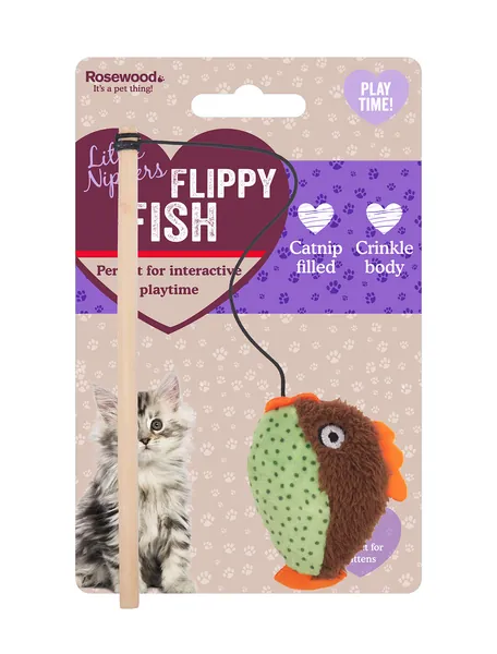 Rosewood Catnip cat teaser toy for indoor and outdoor cats with catnip, One Size