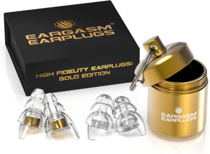 Eargasm High Fidelity Earplugs for Concerts Musicians Motorcycles Noise Sensitivity Conditions and More (Premium Gift Box Packaging) (Gold) - Gold