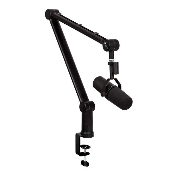 IXTECH Boom Arm - Adjustable 360° Rotatable Microphone Arm - Sturdy Stainless Steel Mic Arm Desk, Table Stand - Foldable Scissor Arm - Stable Microphone Mount Arms for Radio Studio, Podcast, Gaming - Boom Arm