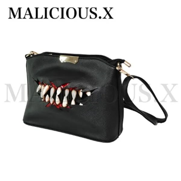 Creature metal plate shoulder bag（saffiano） | MALICIOUS.X powered by BASE